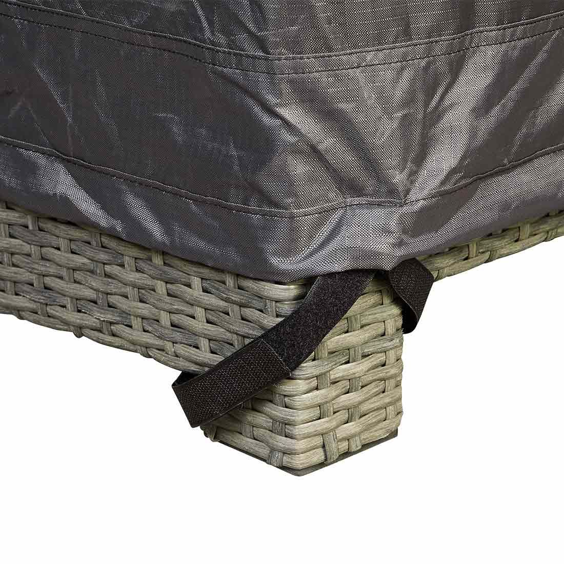 Loungetrekk for hjørnesofa 270x270x100x70 cm AeroCover fra siden