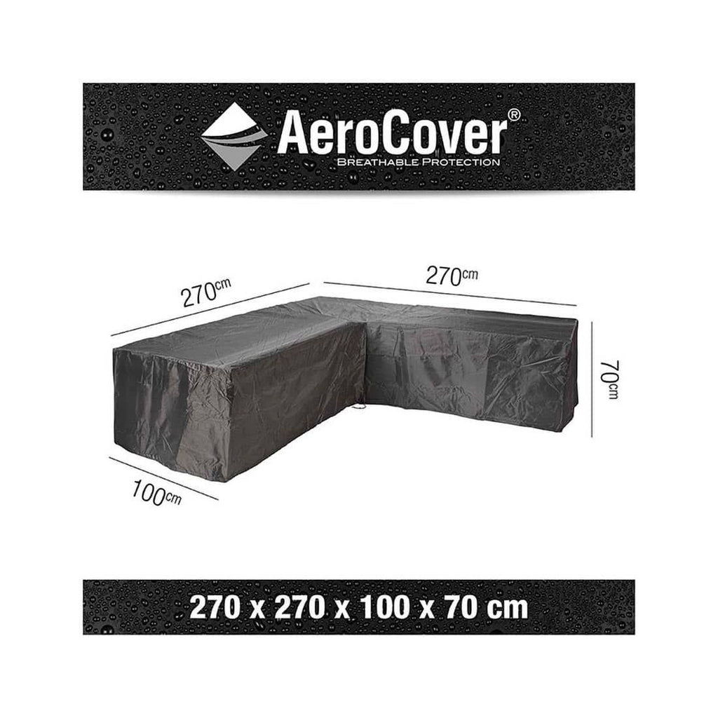 Loungetrekk for hjørnesofa 270x270x100x70 cm AeroCover tettsittende passform