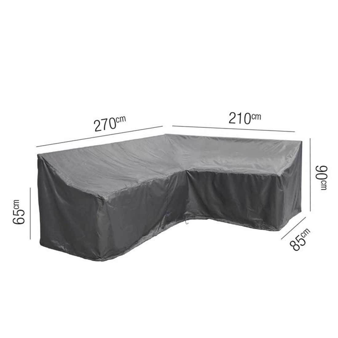 Loungetrekk for hjørnesofa ute 270x210x65/90 cm - AeroCover bakside