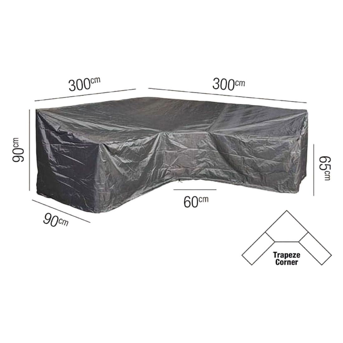 Loungetrekk til hjørnesofa 300x300x65/90 cm - AeroCover bakside