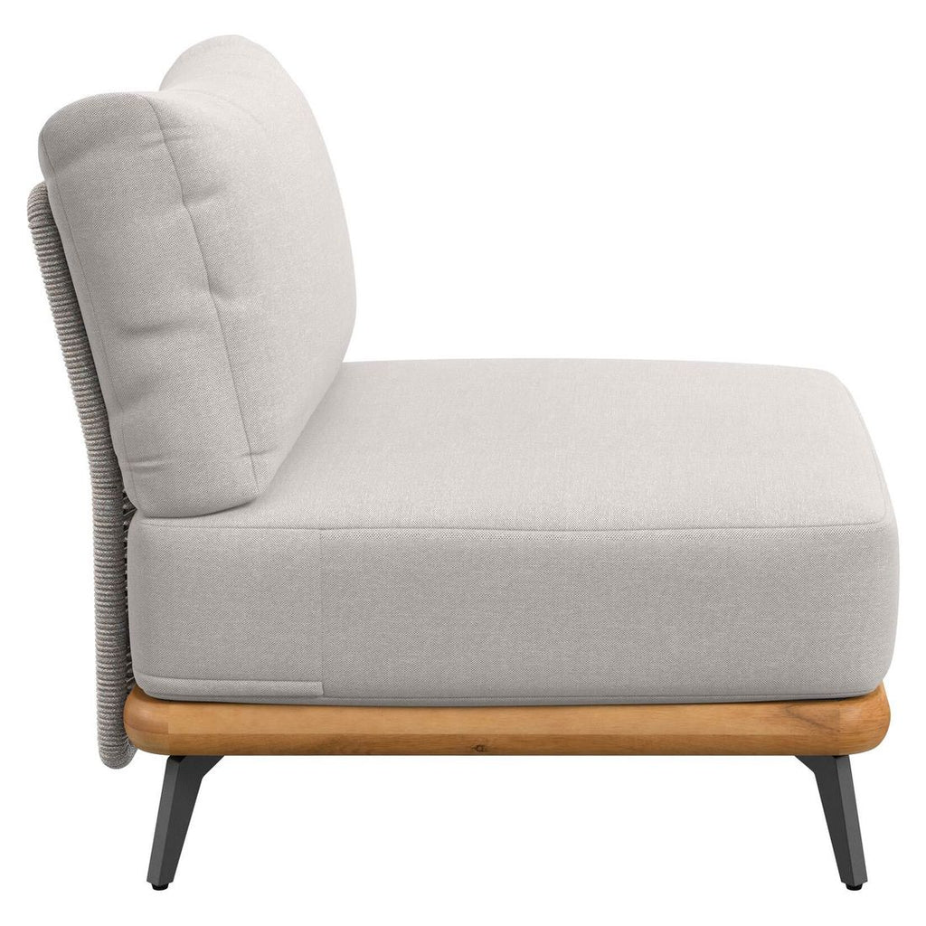 Midtmodul lounge Ava akasie/tau 73x82 cm - OUTLIV nærbilde av stoff