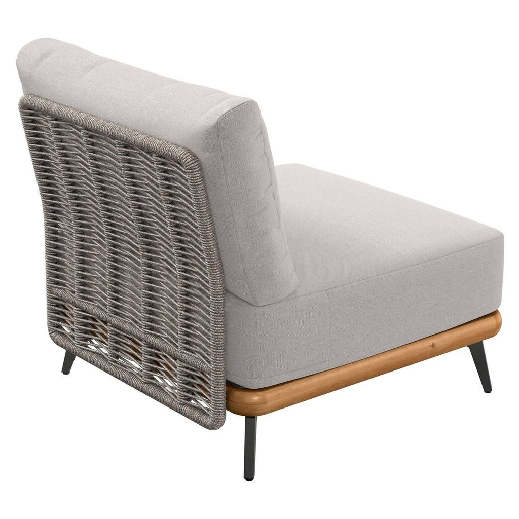 Midtmodul lounge Ava akasie/tau 73x82 cm - OUTLIV sideprofil
