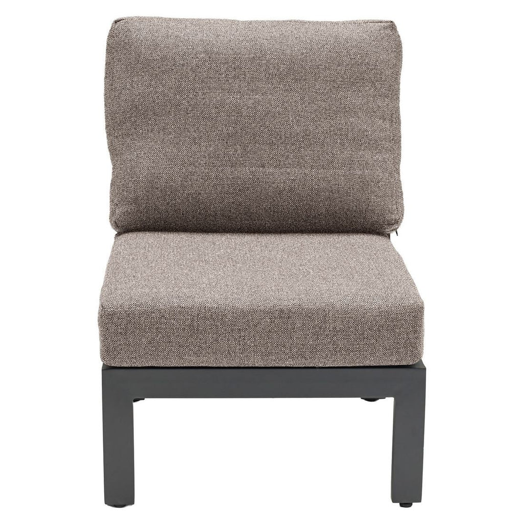 Midtmodul lounge Avena aluminium 63x86 cm - LC Garden montert på terrasse