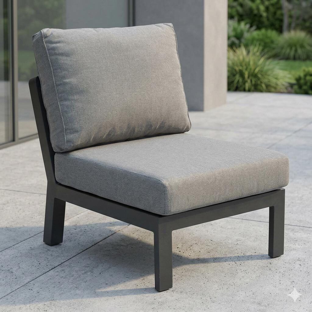 Midtmodul lounge Bondino aluminium 63x86 cm bakside