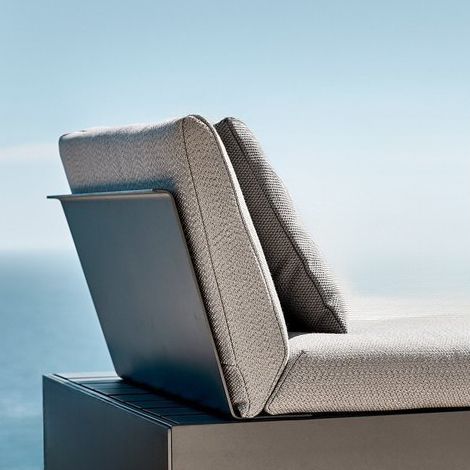 Midtmodul lounge Boxx aluminium/akryl antrasitt forfra