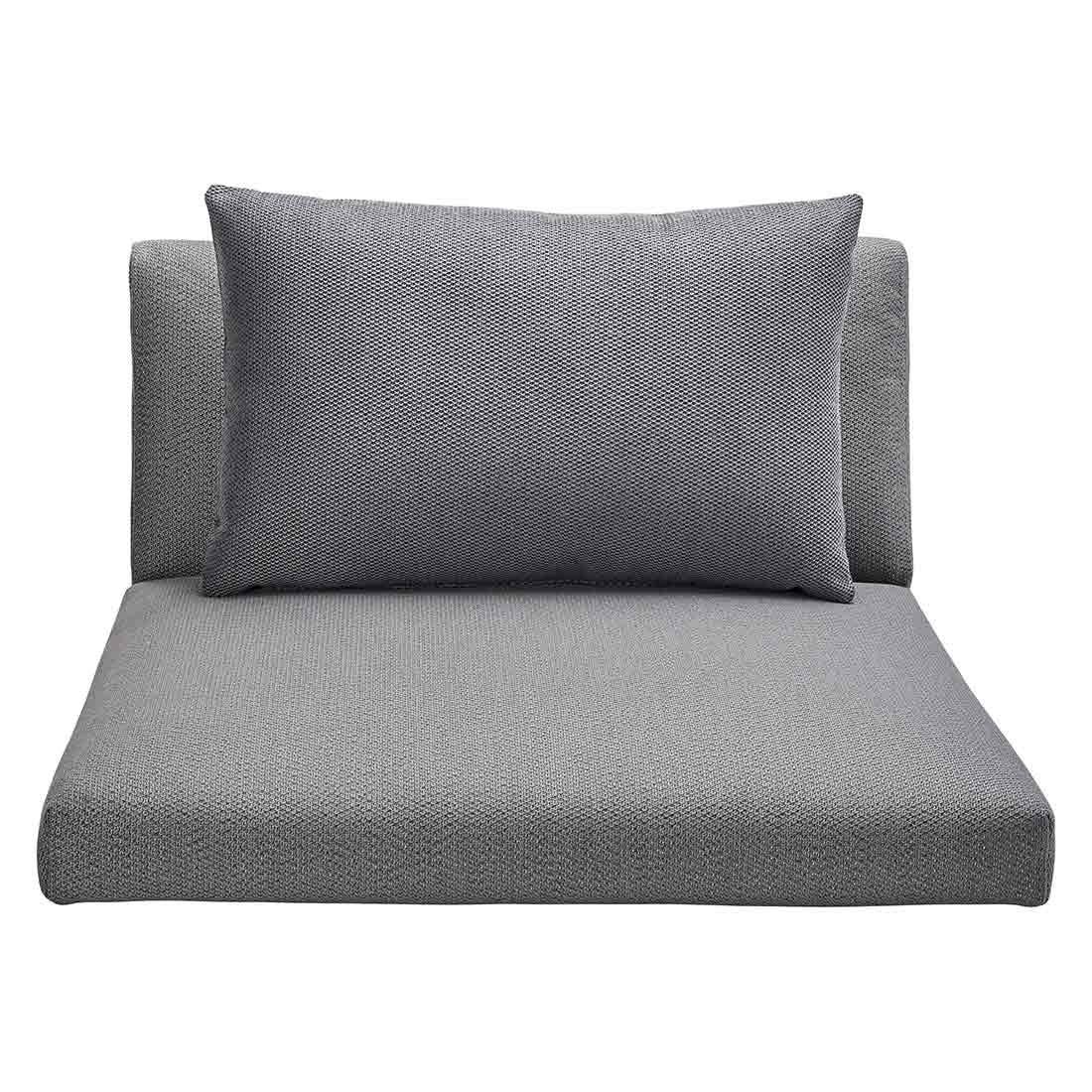 Detalj av Midtmodul lounge Boxx aluminium/akryl antrasitt stoff