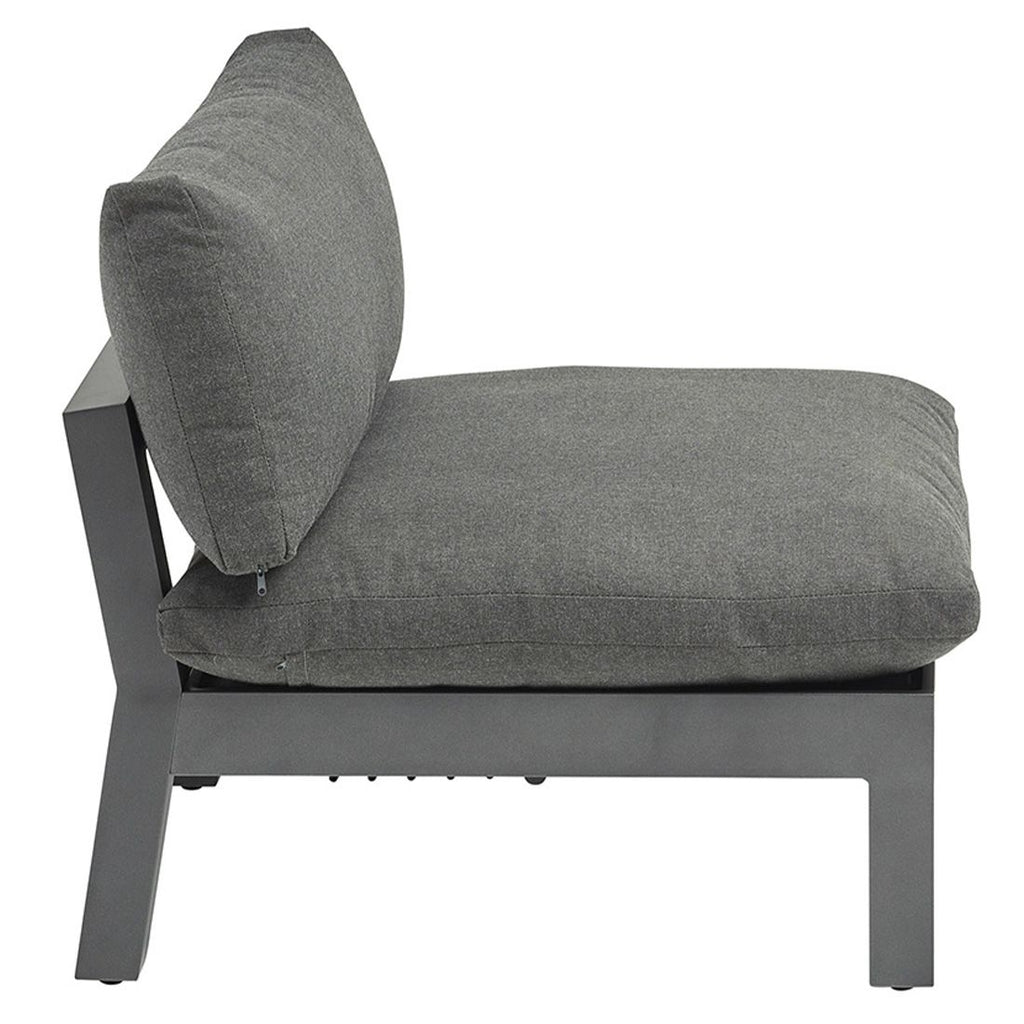 Montert Midtmodul lounge Comfort aluminium 82x90 cm i hageoppsett
