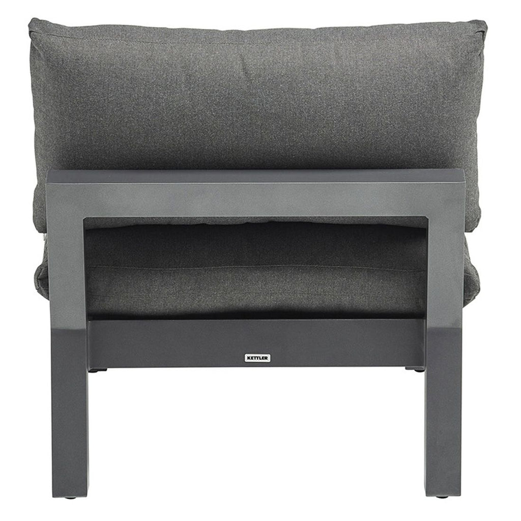 Detalj av aluminiumsramme på Midtmodul lounge Comfort aluminium 82x90 cm