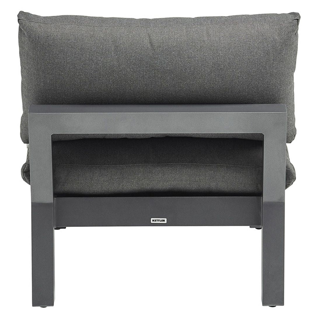 Detalj av aluminiumsramme på Midtmodul lounge Comfort aluminium 82x90 cm