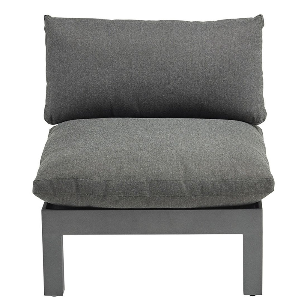 Nærbilde av stoffet Agora på Midtmodul lounge Comfort aluminium 82x90 cm