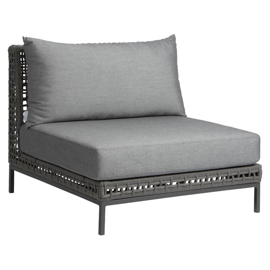 Midtmodul lounge Corda aluminium tau forside 87x87 cm