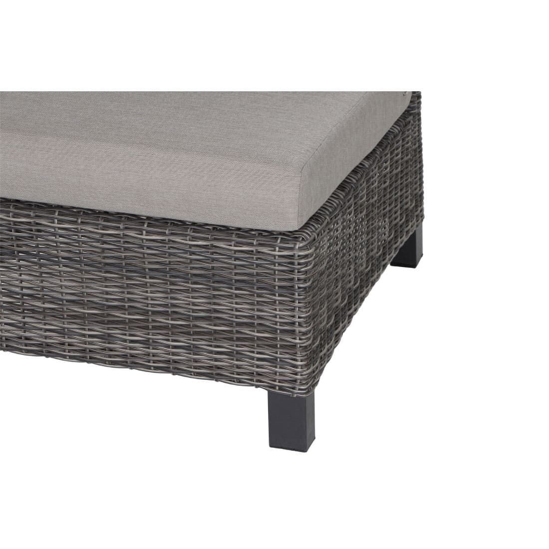 Midtmodul lounge Corido flettverk aluminium montert i hage