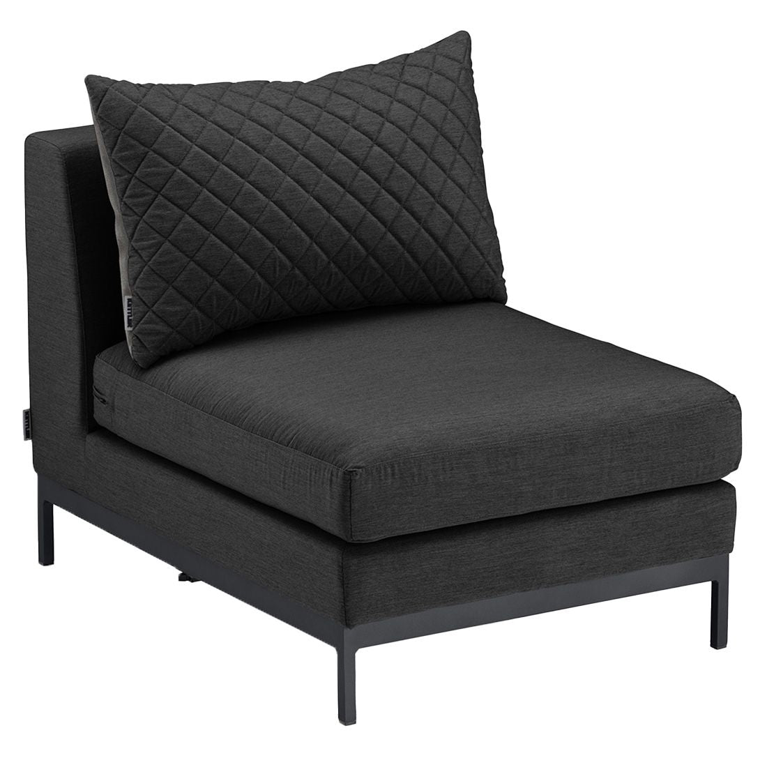 Midtmodul lounge Ego Modular aluminium/Sunbrella 69x96 cm fra forfra