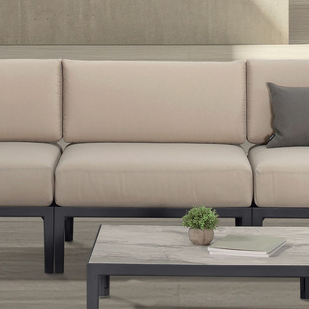 Midtmodul lounge Engels plast/utestoff 80 cm bakside