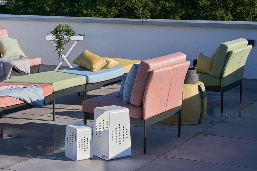 Montert Midtmodul lounge Ildigo aluminium/utestoff 80x80 cm Stern i hage