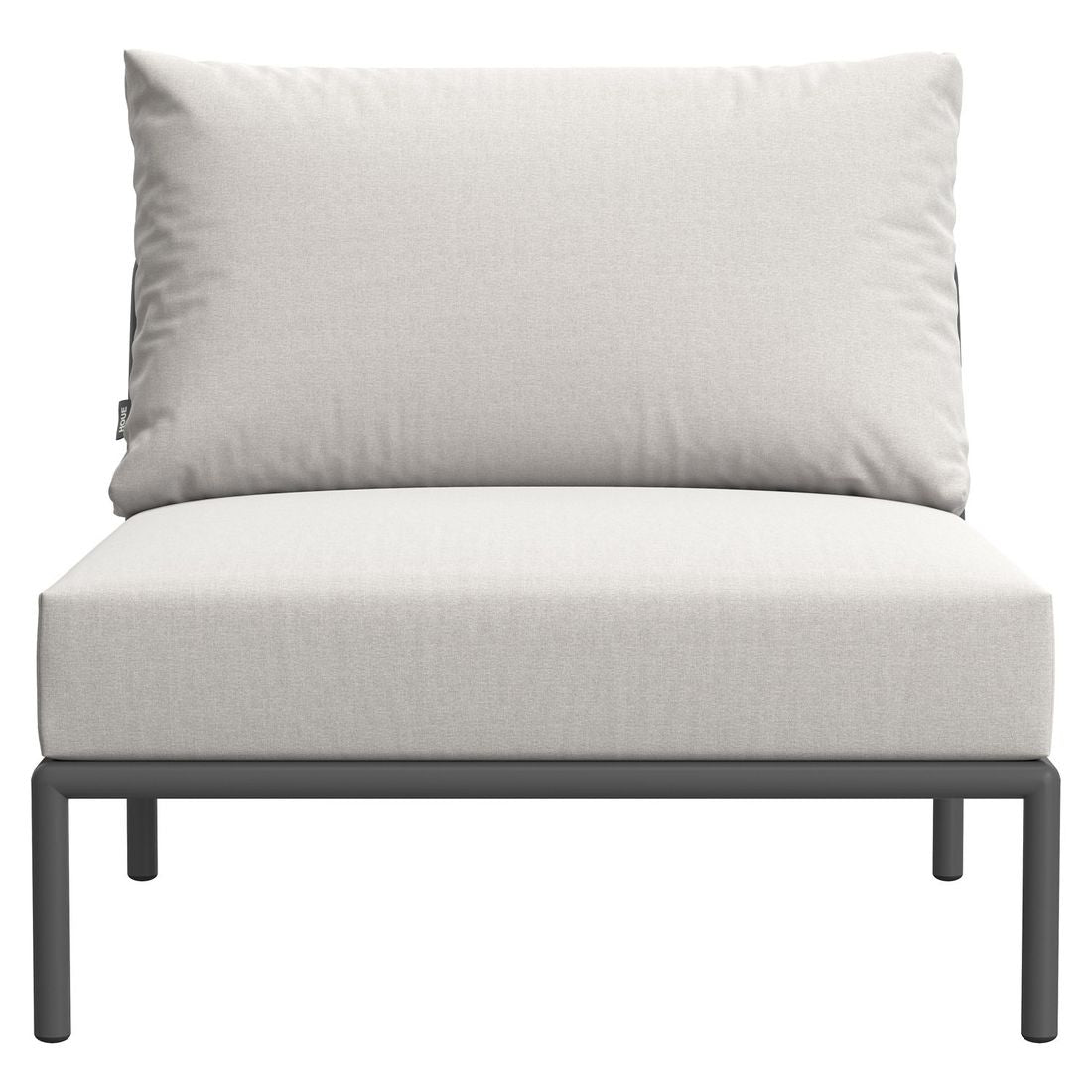 Midtmodul lounge Level 2 aluminium/Sunbrella sideprofil