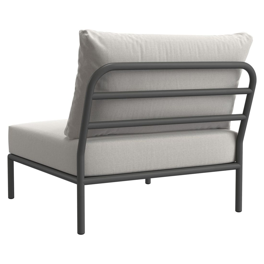 Midtmodul lounge Level 2 aluminium/Sunbrella rammedetalj