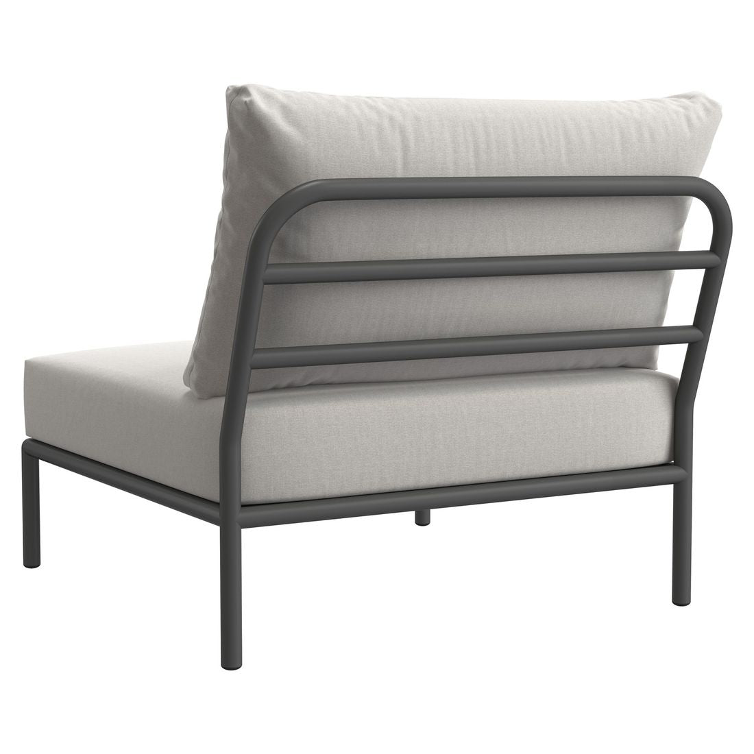 Midtmodul lounge Level 2 aluminium/Sunbrella rammedetalj