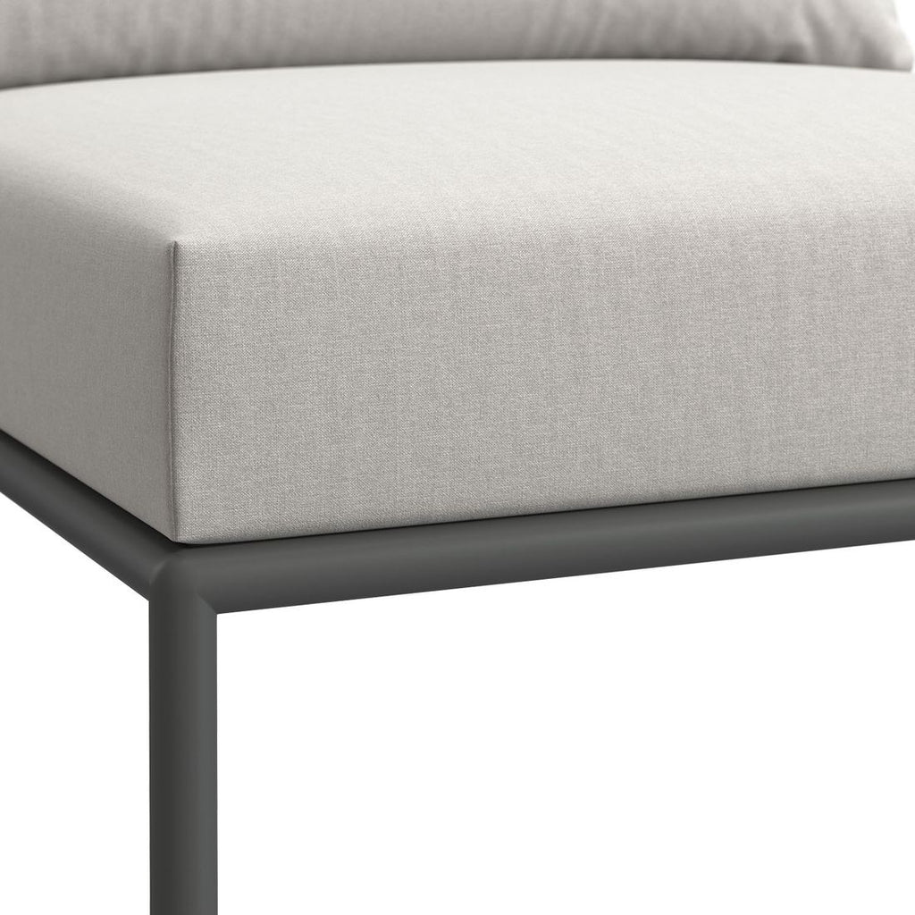 Midtmodul lounge Level 2 aluminium/Sunbrella modulært oppsett
