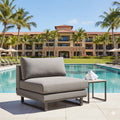 Midtmodul lounge Miami aluminium Sunbrella 90 cm forfra