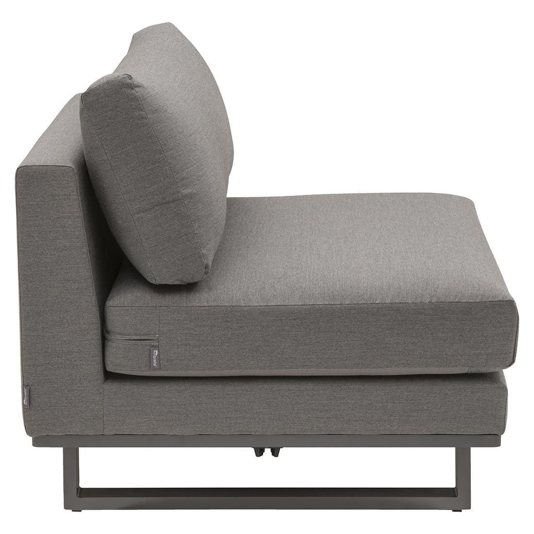Montert Midtmodul lounge Miami aluminium Sunbrella 90 cm på terrasse