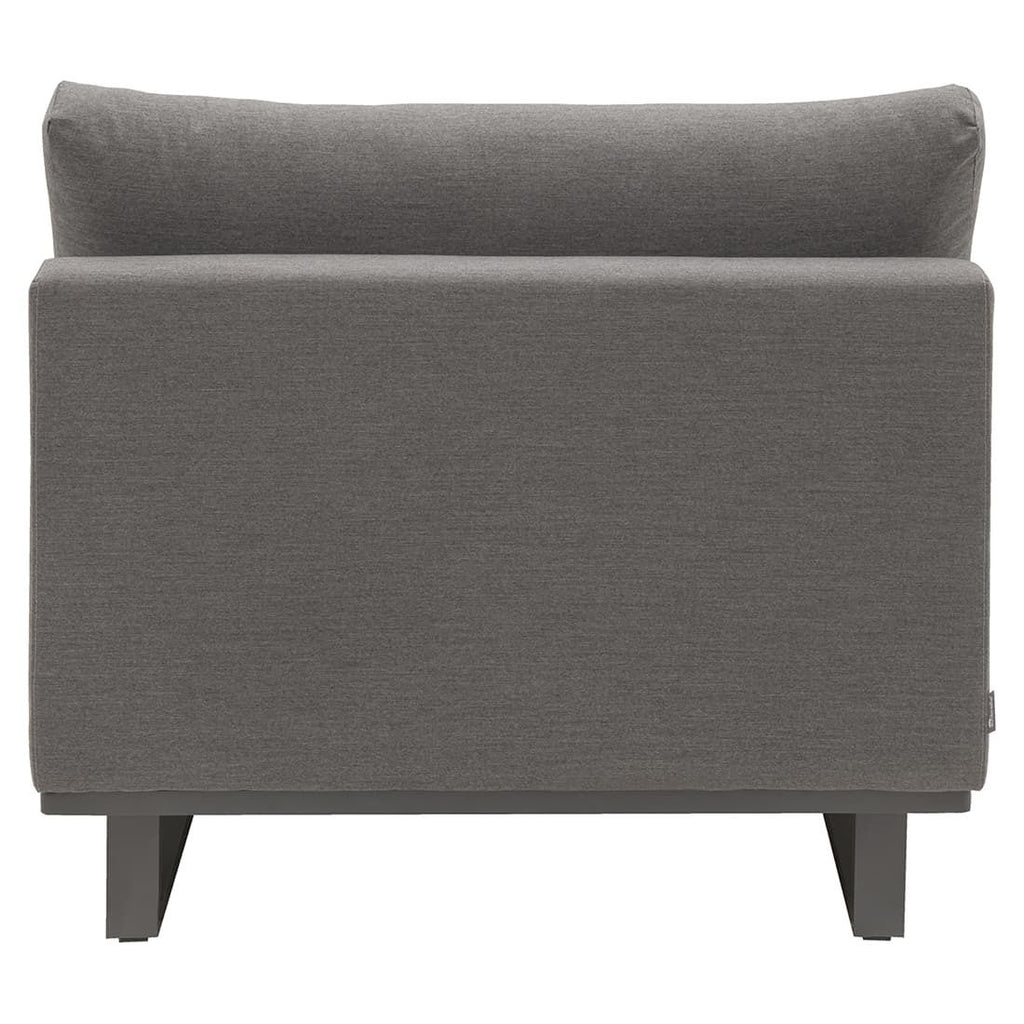 Nærbilde av aluminium ramme på Midtmodul lounge Miami aluminium Sunbrella 90 cm