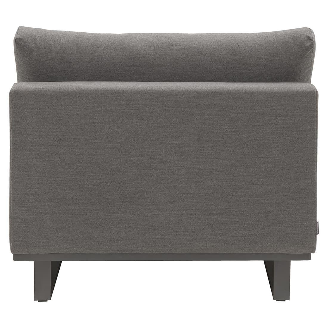 Nærbilde av aluminium ramme på Midtmodul lounge Miami aluminium Sunbrella 90 cm