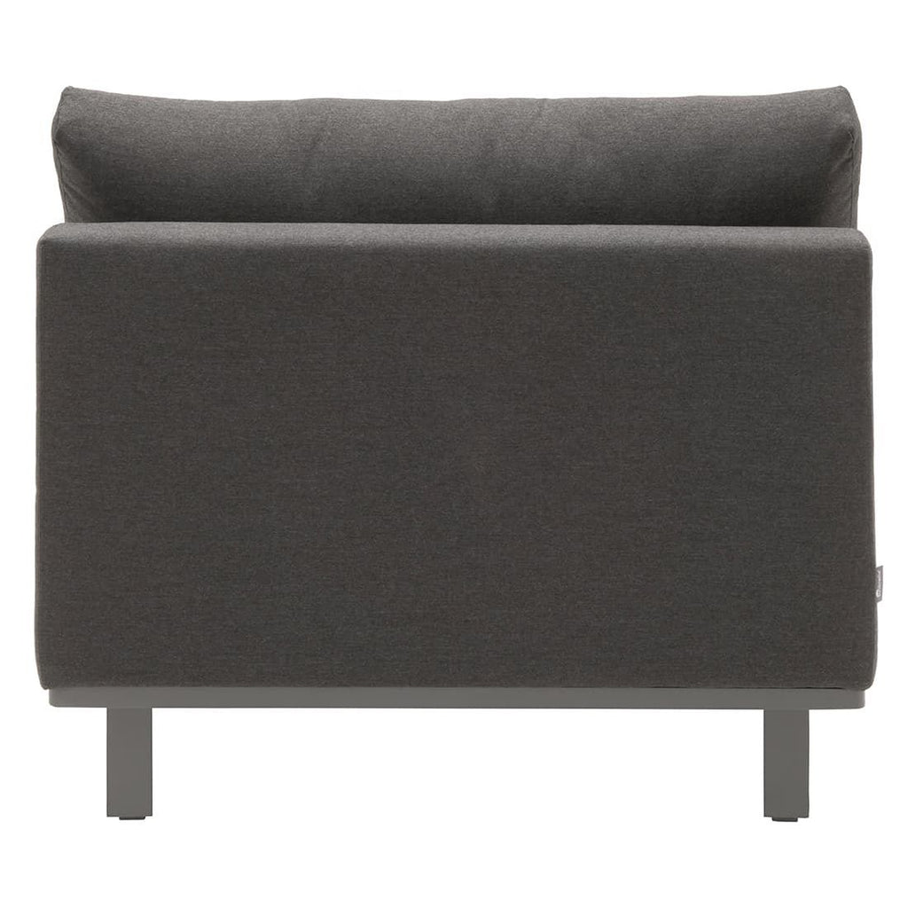 Nærbilde av aluminiumramme på Midtmodul lounge Miami Sunbrella 90x90 cm