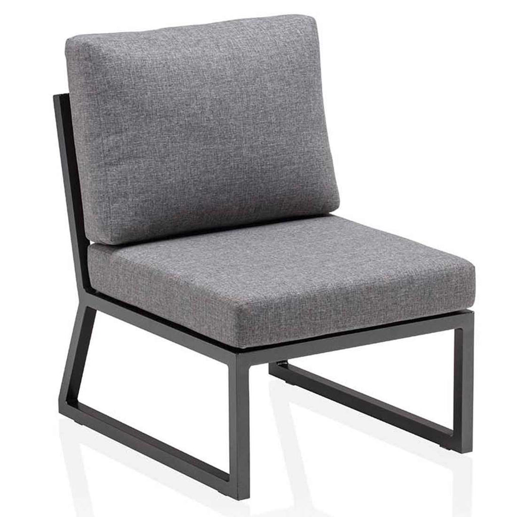 Detalj av stoff og aluminium på Midtmodul lounge Ocean Skid City Line aluminium 57,5 cm - Kettler