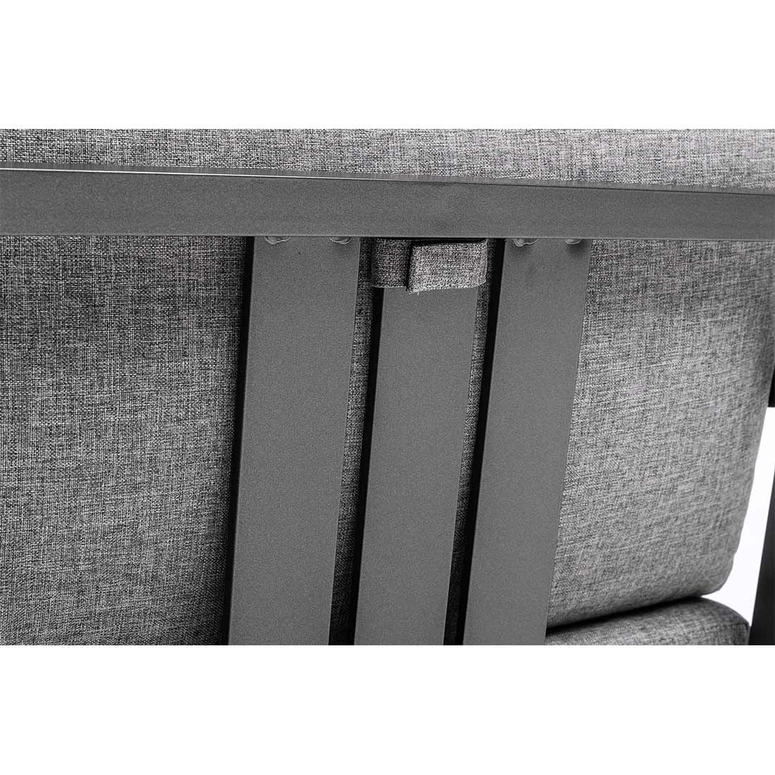 Midtmodul lounge Ocean Skid City Line aluminium 57,5 cm - Kettler montert på terrasse