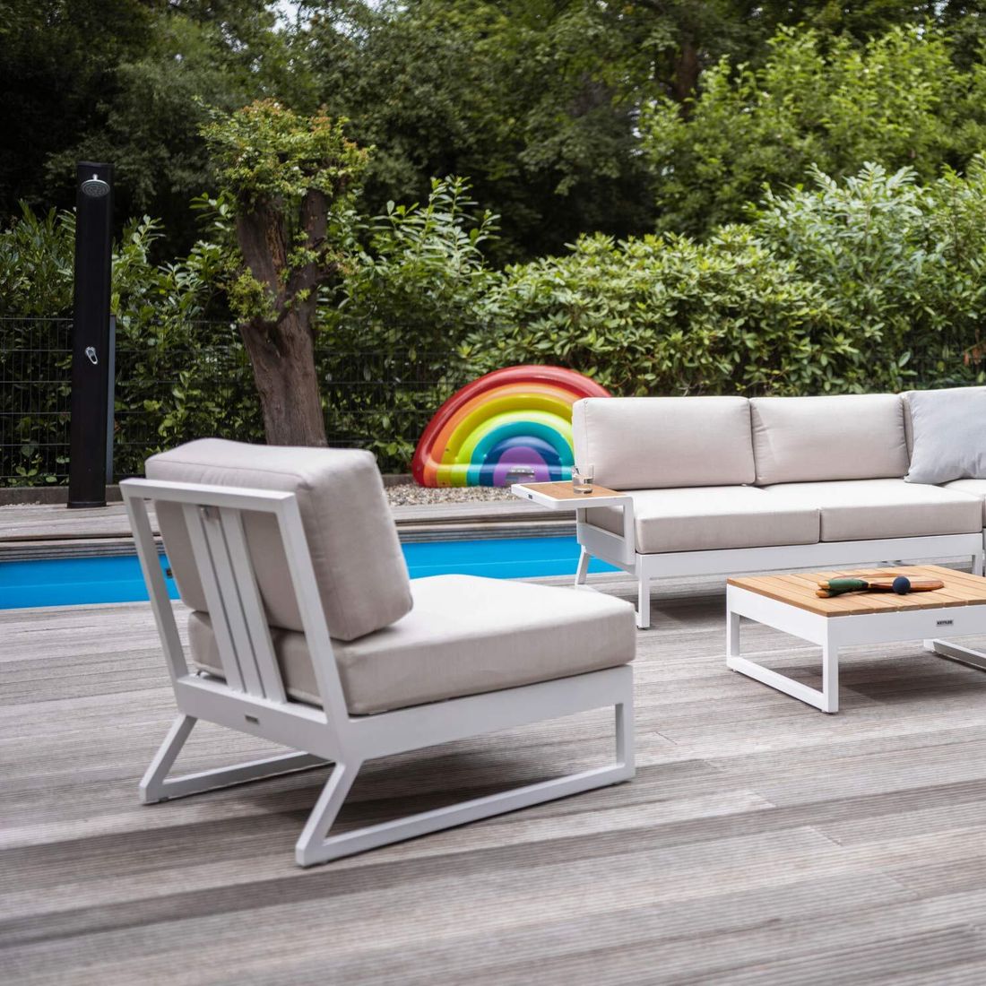 Midtmodul lounge Ocean Skid Platform aluminium 68x83 cm - Kettler i hagesetting