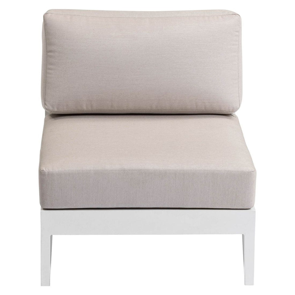 Midtmodul lounge Ocean Skid Platform aluminium 68x83 cm - Kettler montert på terrasse