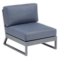 Midtmodul lounge Ocean Skid Platform aluminium sett forfra