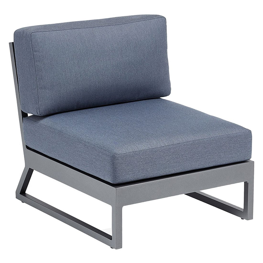 Midtmodul lounge Ocean Skid Platform aluminium sett forfra