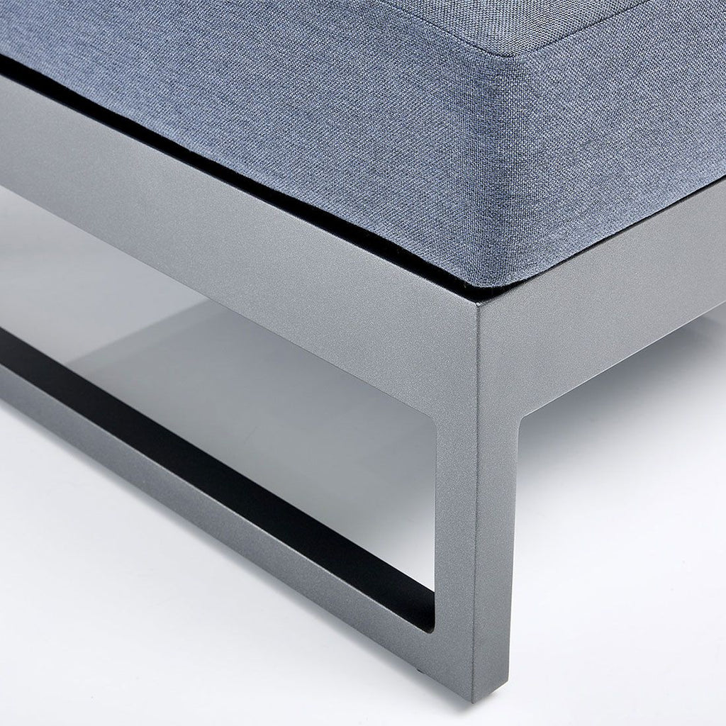 Midtmodul lounge Ocean Skid Platform aluminium med sittepute