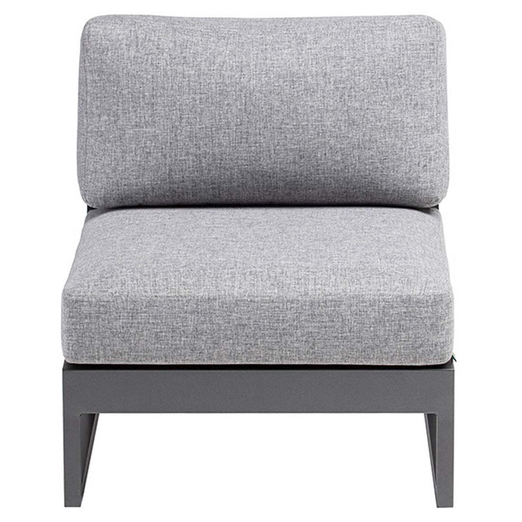 Midtmodul lounge Ocean Skid Platform aluminium/olefin - Kettler vist fra siden