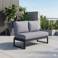 Midtmodul lounge Pandora aluminium 118 cm forfra