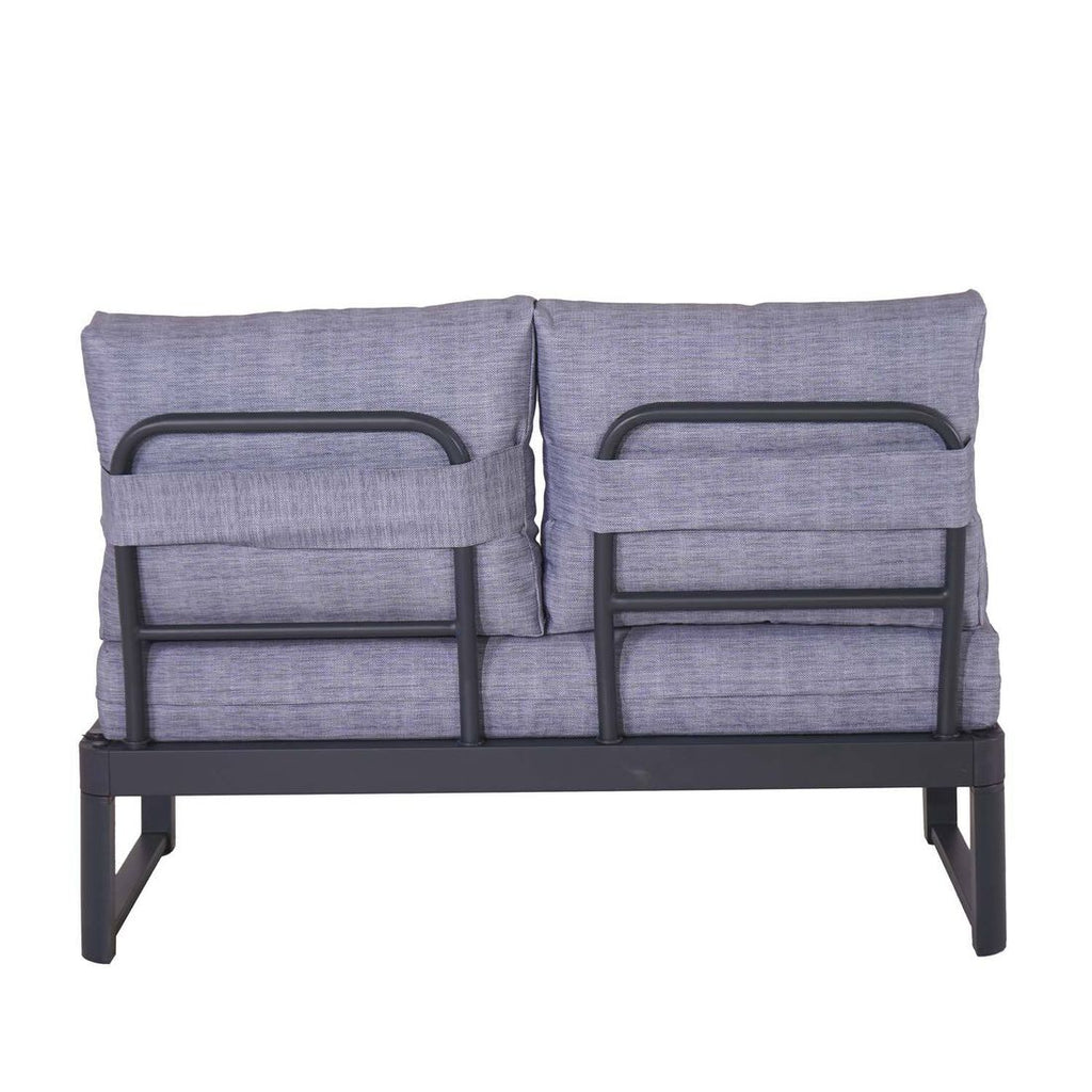 Sideprofil av Midtmodul lounge Pandora aluminium 118 cm