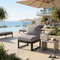 Midtmodul lounge Pandora aluminium 58 cm - OUTLIV forfra