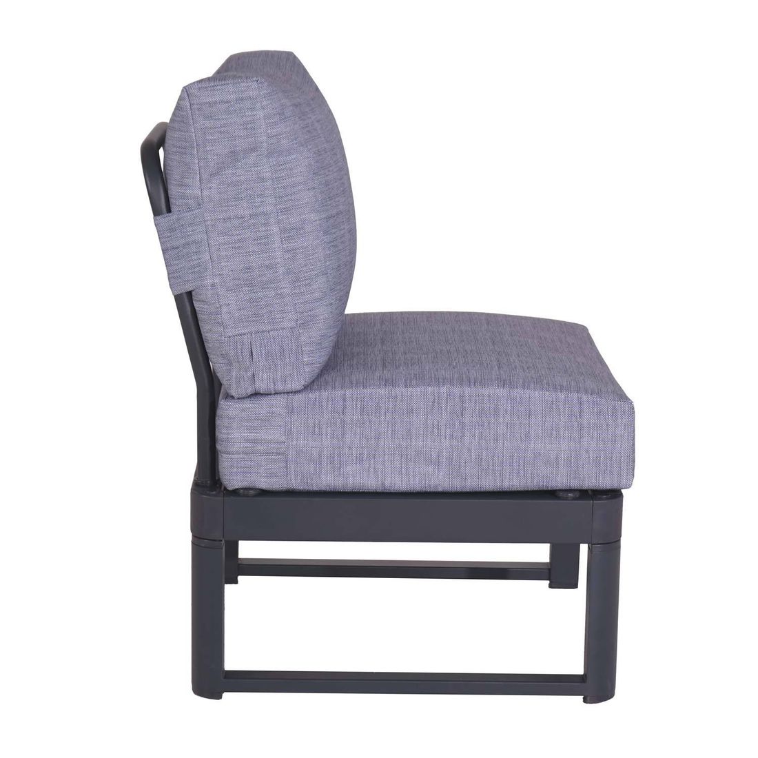 Midtmodul lounge Pandora aluminium 58 cm - OUTLIV montert på terrasse