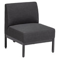 Midtmodul lounge Pure aluminium Sunbrella sett forfra