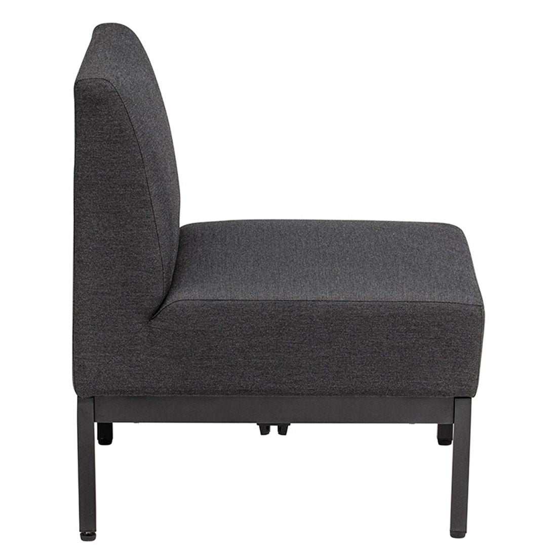 Midtmodul lounge Pure aluminium Sunbrella montert i hagesofa