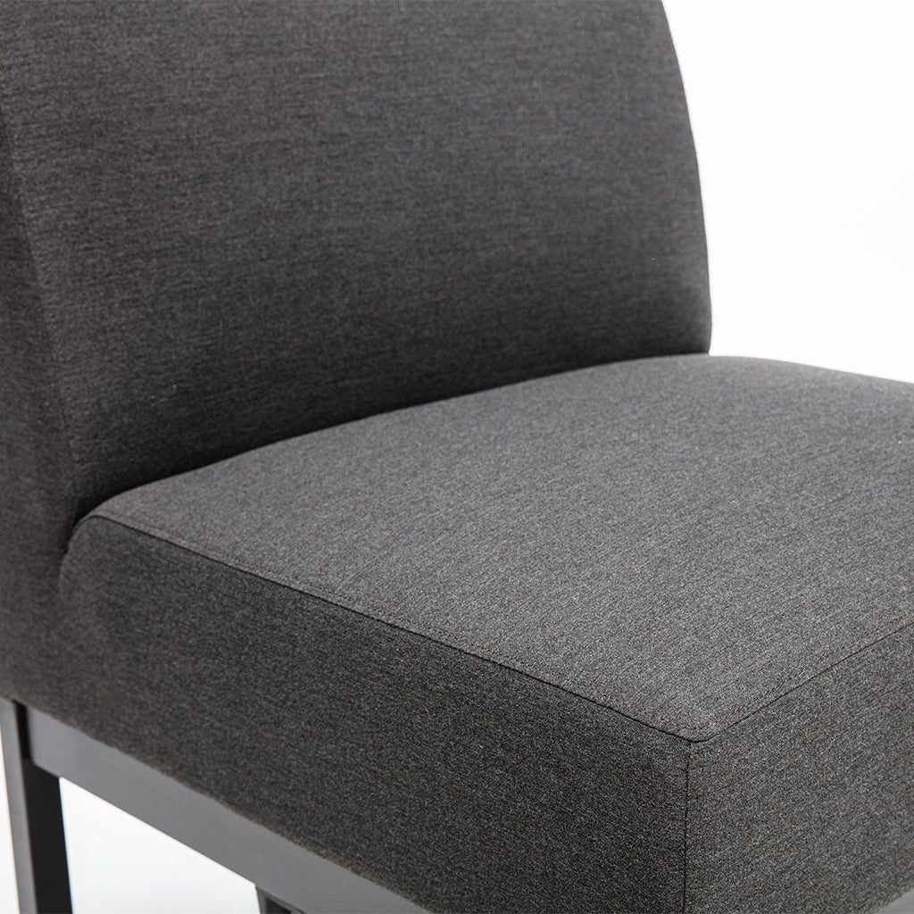 Midtmodul lounge Pure aluminium Sunbrella sideprofil