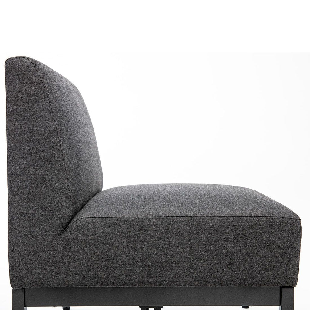 Midtmodul lounge Pure aluminium Sunbrella putedetalj