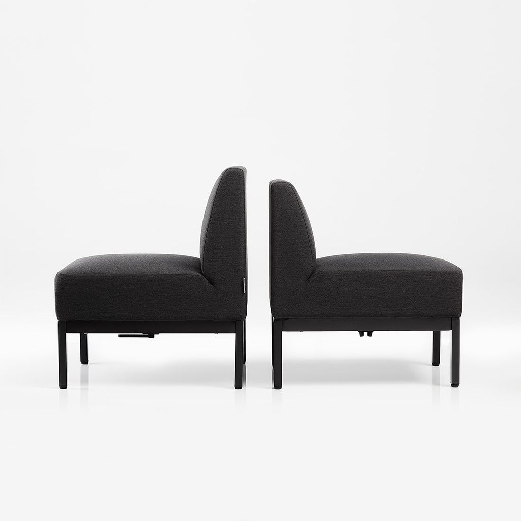 Midtmodul lounge Pure aluminium Sunbrella sete og rygg
