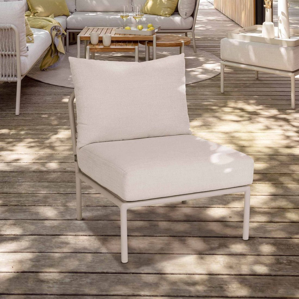 Midtmodul lounge Romy aluminium tau 64x75 cm bakside