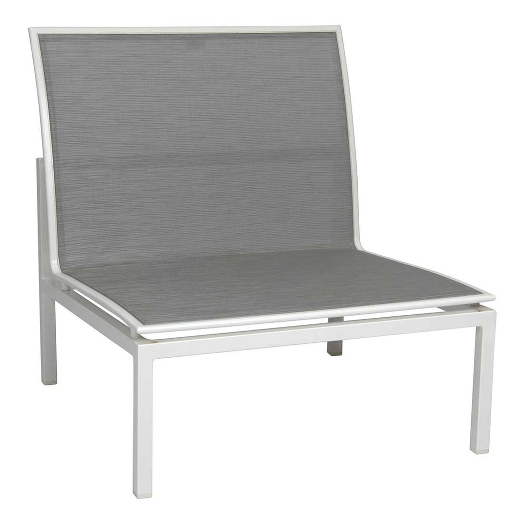Midtmodul lounge Skelby aluminium/textilen 75x81 cm foran