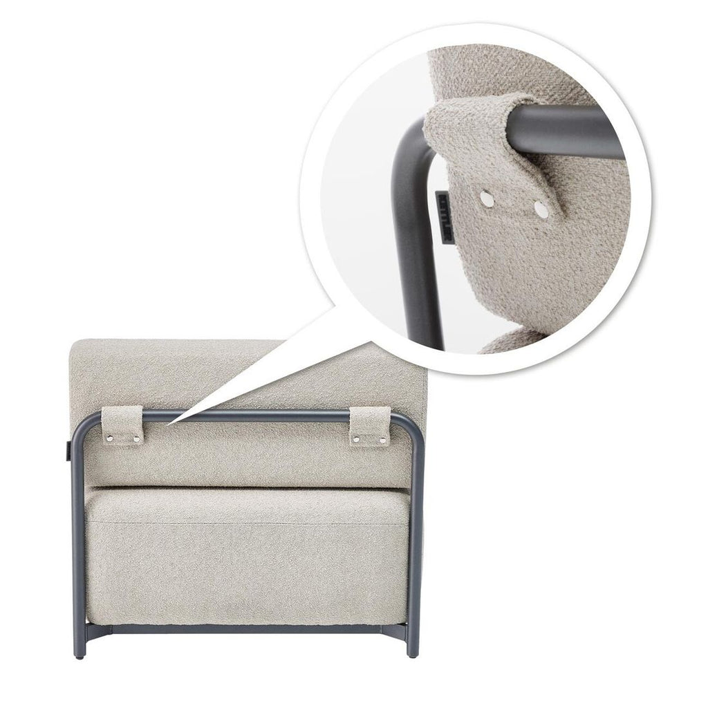 Montert Midtmodul lounge Tribe aluminium polyester 88 cm i hage