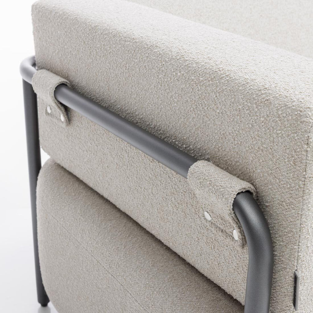 Sideprofil av Midtmodul lounge Tribe aluminium polyester 88 cm