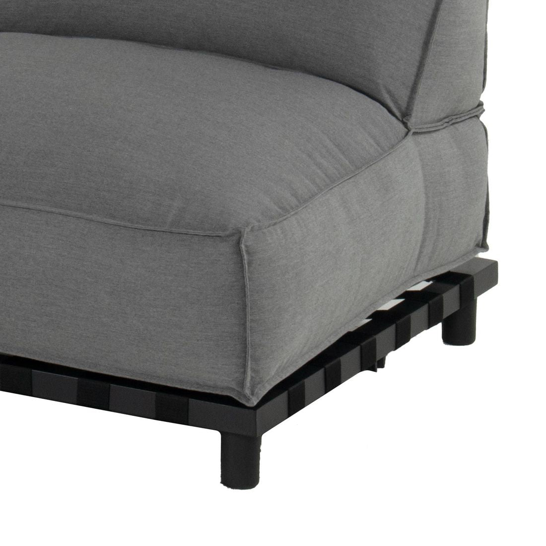 Midtmodul lounge Vlieland aluminium Sunbrella detalj av stoff